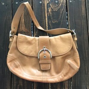 Coach Medium Soho Tan Light Brown Leather Classic